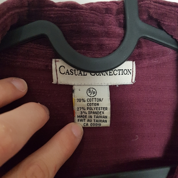 Vintage velour button up - Picture 2 of 2